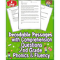 Decodable Passages Questions k - 2nd Grade with Comprehension Phonics & Fluency: Enhance 2nd-grade reading with engaging phonics passages and comprehe - Paperback