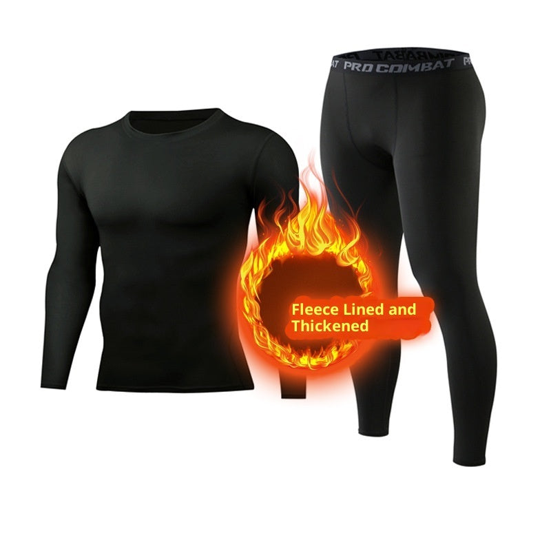 Autumn And Winter Fleece-lined Sports Tights Men