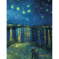 Van Gogh Art Planner 2025: Starry Night Over the Rhone Organizer Calendar Year January-December 2025 (12 Months) - Paperback