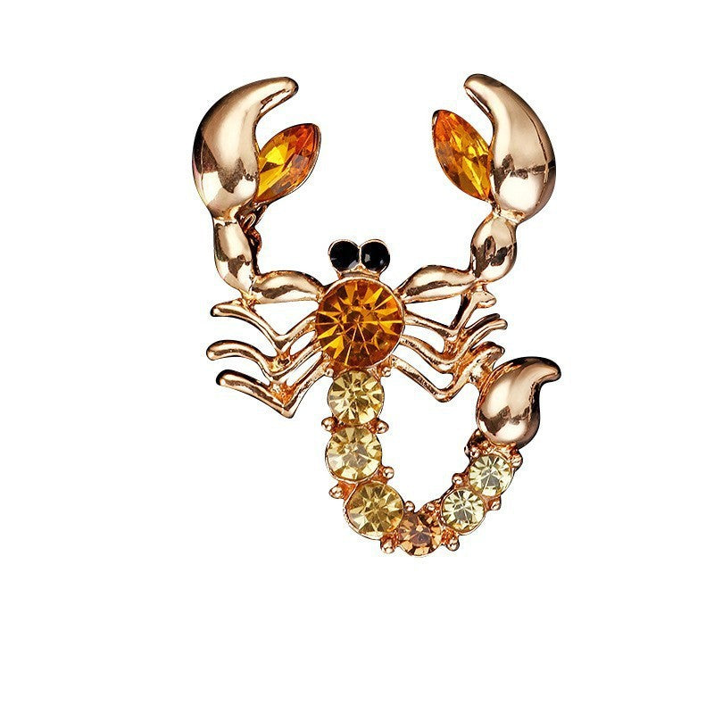 Enamel-dripped Lobster Brooch Accessory For Women