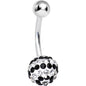 Striped Black Crystal Evolution Belly Ring