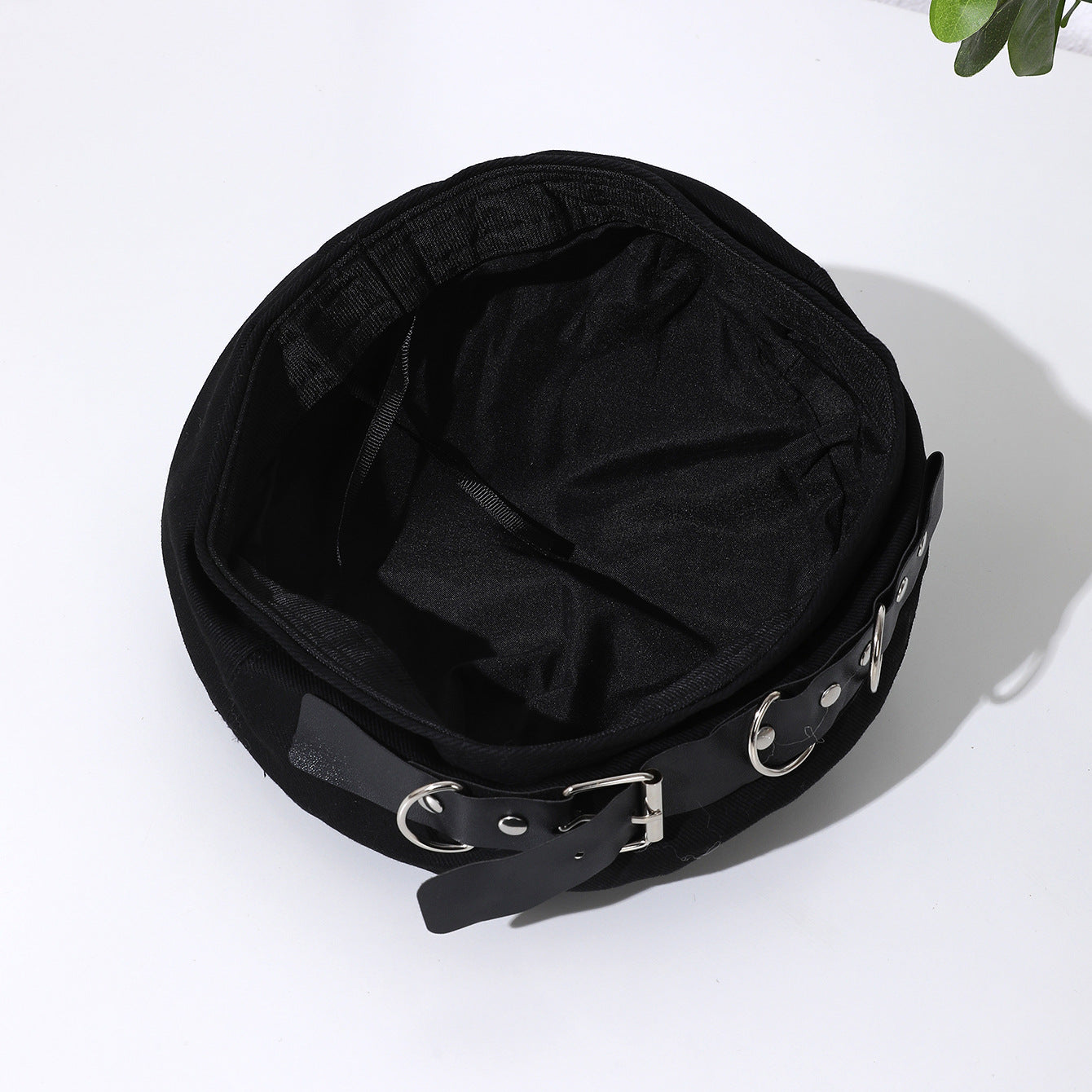 Punk Dark-themed Metal Round Ring Belt Buckle, Four-corner Fedora Hat, Tomboyish Streetwear, Casual And Versatile Hat
