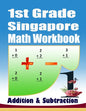 1st Grade Singapore Math Workbook Addition and Subtraction: 104 Practice PagesKindergarten Math Workbook Age 5-7Addition and Subtraction Speed DrillsM - Paperback