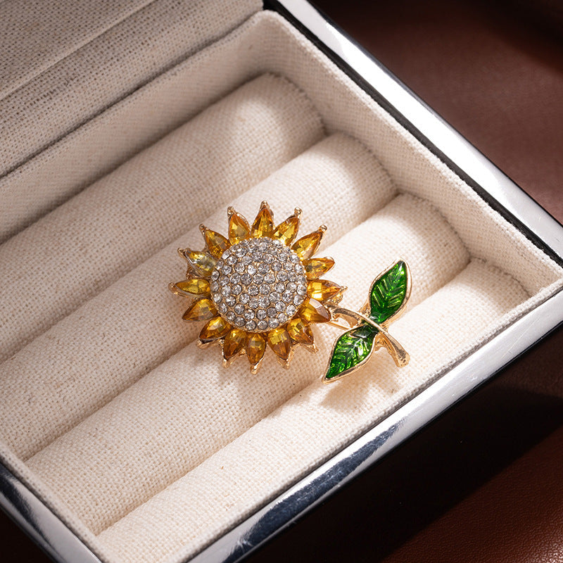 Sunflower Corsage Brooch Exquisite Niche-Design Pin Accessory