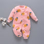 Autumn and winter flannel fleece warmth one-piece romper