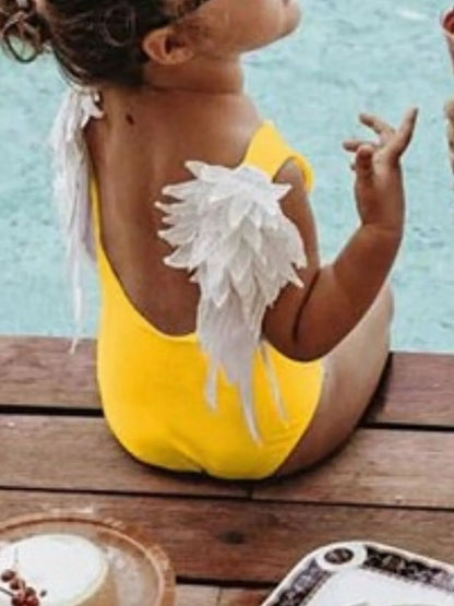 Backless Wide Strap Parent-Child Swimwear