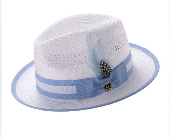 New Colorful Feather Jazz Hat For Sun Protection