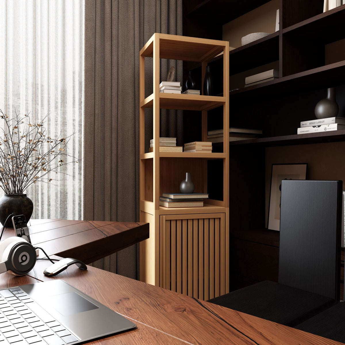 Storage Cabinet With Tall Tower, Multifunctional For Bathroom