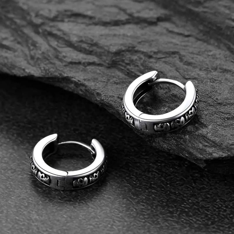 Dark-style Hip-hop Trendy Unisex Personalized Ear Studs Jewelry