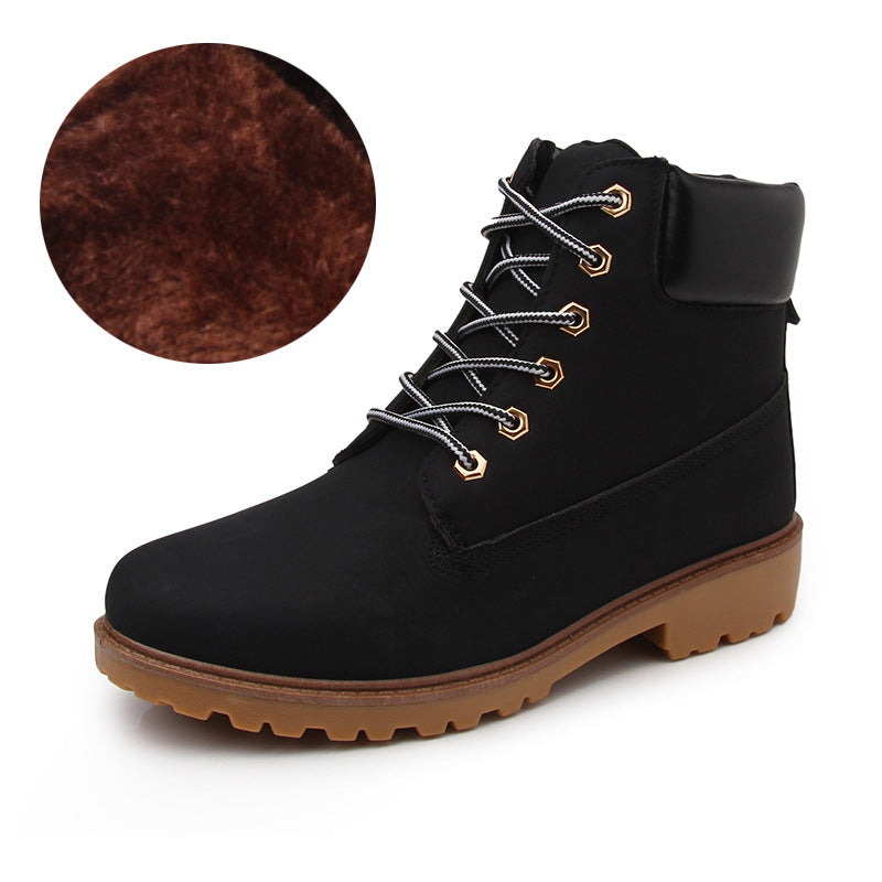 Mens CottonQuilted Dr MartensStyle BootsHighTop Casual Work Boots