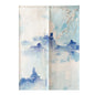 Chinese Fabric Door Partition Half Curtain Feng Shui