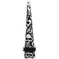 00G Black White Resin Native Skull Taper