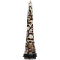 00G Brown White Resin Native Skull Taper