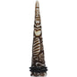 9/16 Brown White Resin Native Skull Taper