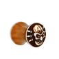 2G Brown White Resin Skull Saddle Plug