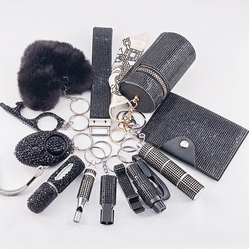 Multifunctional Portable Womens 12-Piece Keychain Set