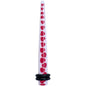 4G White Red Heart Acrylic Ear Taper