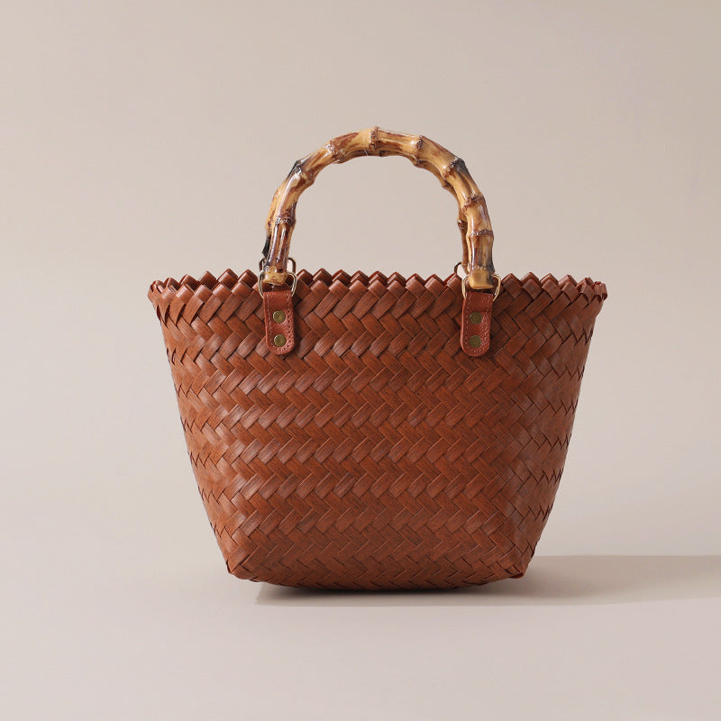 PP Hand Woven Rattan Style Gift Bag