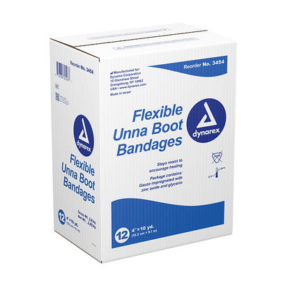 Dynarex Unna Boot Bandages Without Calamine - 12ea/cs (12 Count)