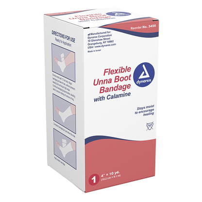 Dynarex Unna Boot Bandages w/ Calamine - 12ea/cs (12 Count)