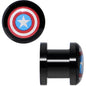 0G Captain America Screw Fit Plugs Set