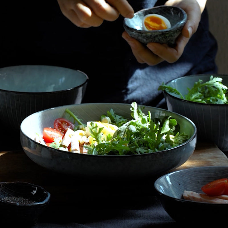 Japanese Style Porcelain Bowl for Soup Salad Pasta 7 inches