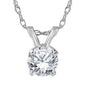 3/4Ct Round Cut Diamond Solitaire Pendant 14K White Gold