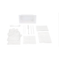 Dynarex Tracheostomy Care Kit - One Compartment Tray with Vinyl Gloves (20 Count)