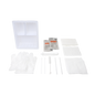 Dynarex Tracheostomy Care Kit - Three Compartment Tray with Vinyl Gloves and Peroxide (20 Count)