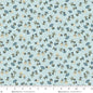 Pale Blue Mushrooms Cotton 44"/45" Fabric Per Yard
