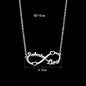 Personalized Stainless Steel Custom Name Necklace Rose Pendant