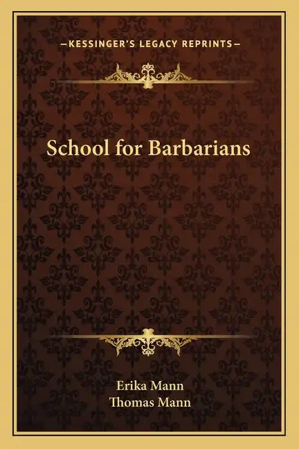 School for Barbarians - Paperback