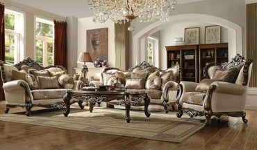4 Piece Traditional Living Room Set With 91In Sofa Loveseat Chair Coffee Table