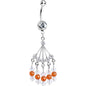 Clear Gem Natasha Chandelier Belly Ring