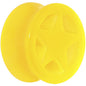 Acrylic Neon Yellow Star Tunnel Plug 2G to 20mm