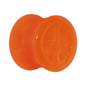 Acrylic Neon Orange Peace Sign Tunnel Plug 2G to 20mm