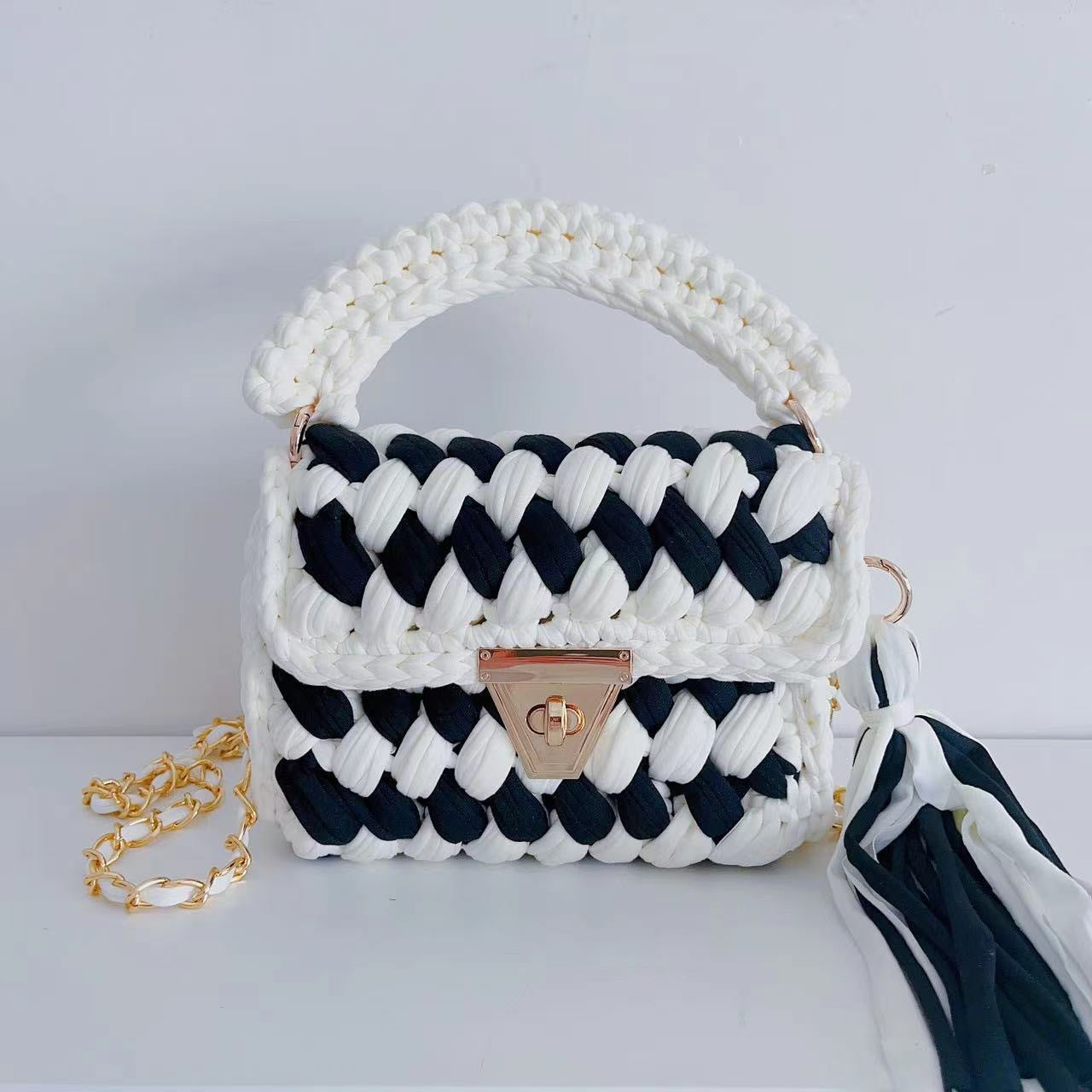 Handwoven Womens Tote Bag Minimalist Style