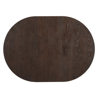 Modern 5-Piece Extendable Round Dining Table Set with 16.2inch Removable Leaf