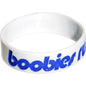 White Blue Boobies Rule Awareness for Breast Cancer Bracelet
