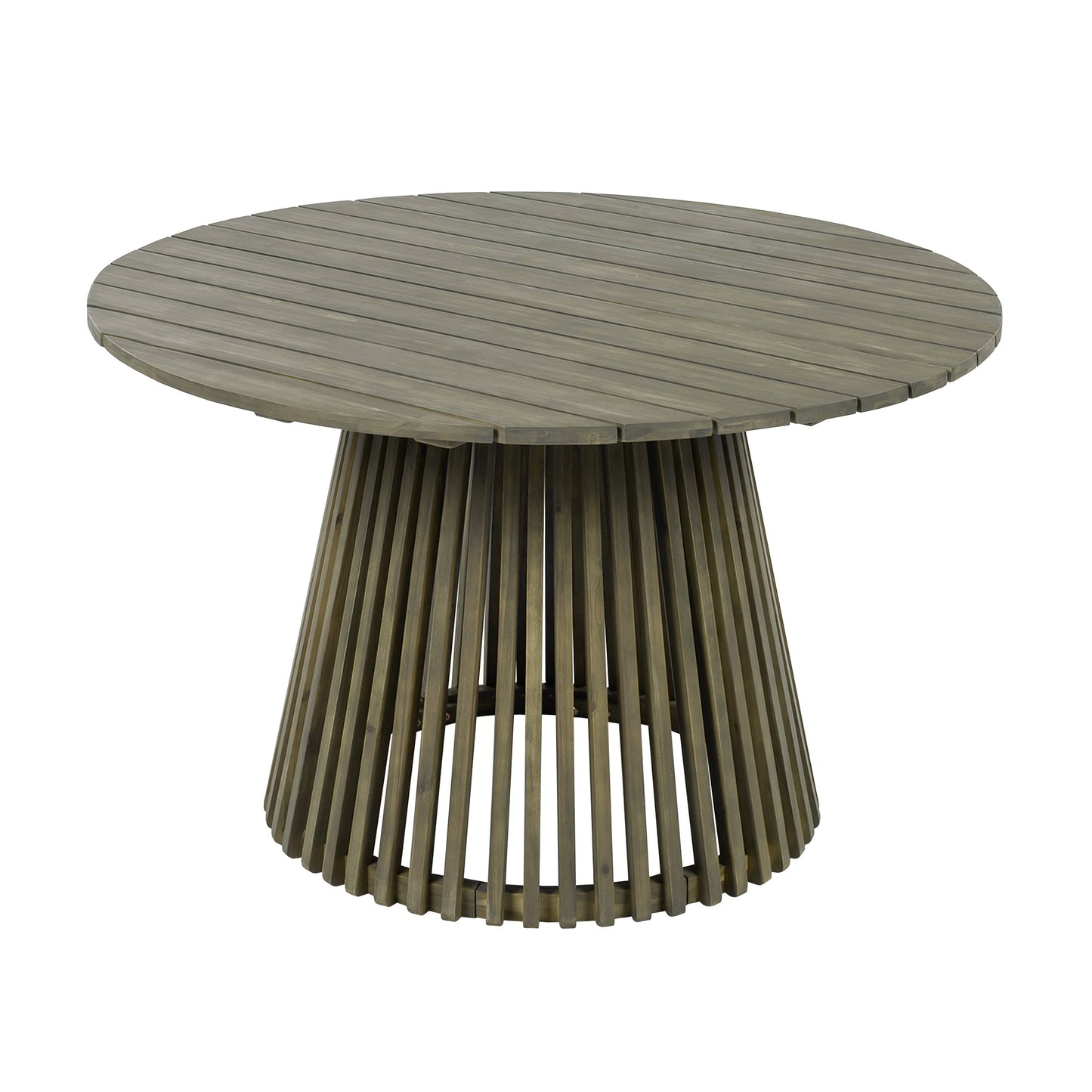 Outdoor Dining Set Acacia Wood 5 Piece Round Table