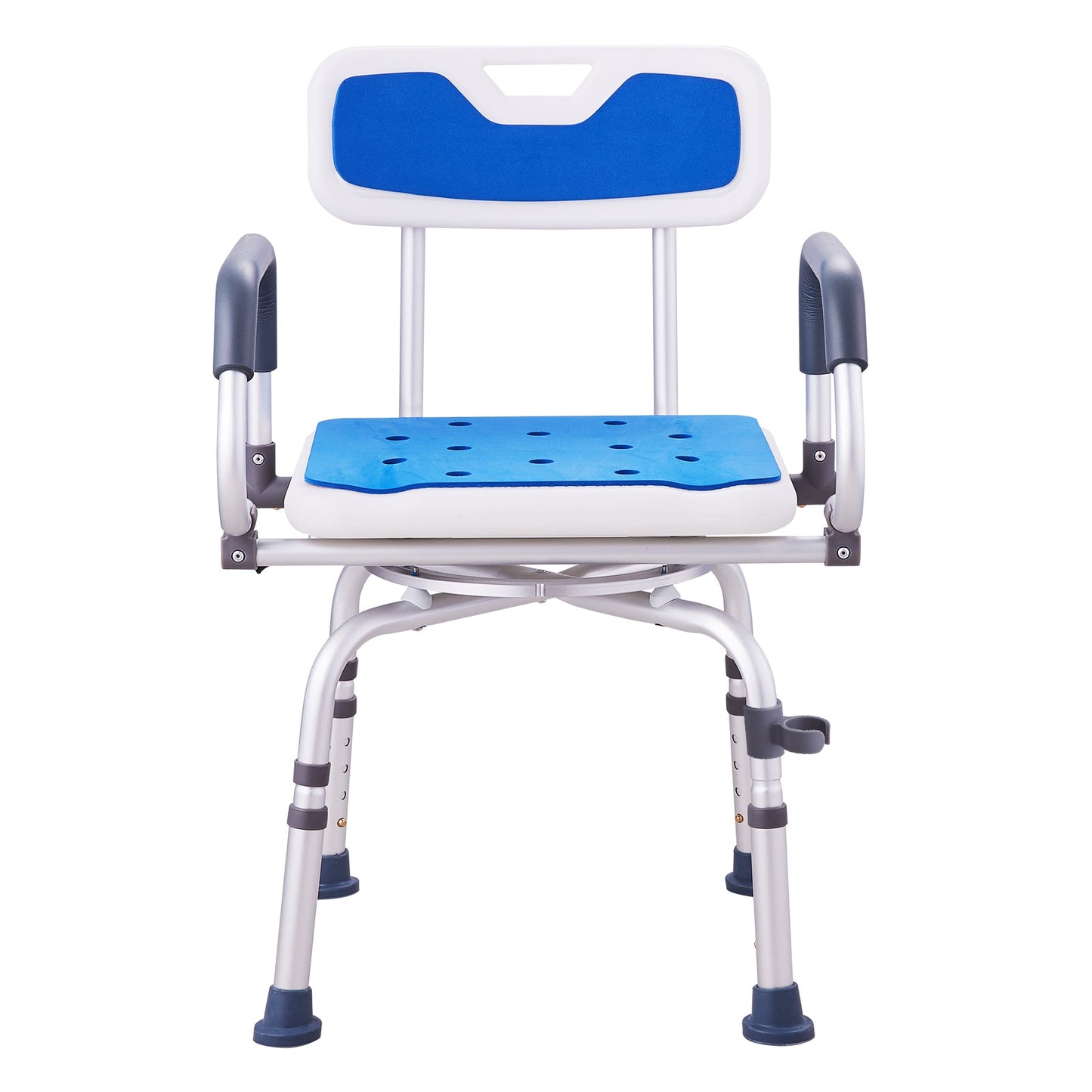 Shower Chair 360 Degree Swivel Aluminum 400 LB Pivoting Arms Adjustable