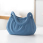 Dehua Frosted Wide Mouth Handbag Ceramic Vase Ornament Simple European Retro