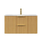 Nuvia Luxury 30/36-Inch Sintered Stone Floating Bathroom Vanity With Sink (SAK70429)