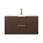 Nuvia Luxury 30/36-Inch Sintered Stone Floating Bathroom Vanity With Sink (SAK70429)
