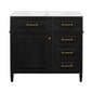Nuvia 36-Inch Freestanding Bathroom Vanity With Ceramic Sink And Storage Cabinets [Faucet Not Included] (SAK41792)