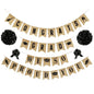 36-Pieces: Burlap "Congrats Grads"+ Burlap "We Are So Proud of You"