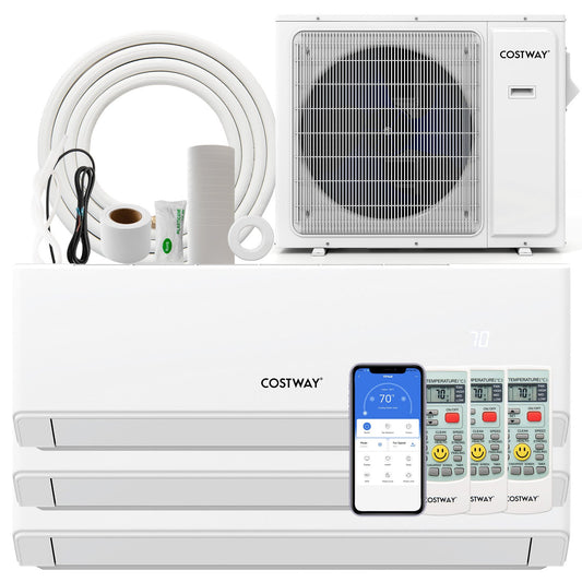 36000 BTU 3 Zone 23 SEER2 Mini Split Air Conditioner Wifi Enabled with Heat Pump
