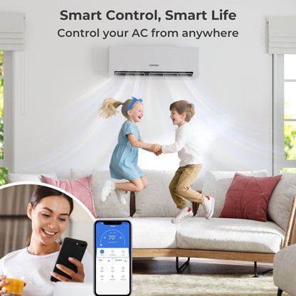 36000 BTU 4 Zone 23 SEER2 Mini Split Air Conditioner Wifi Enabled with Heat Pump