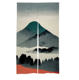 Chinese Fabric Door Partition Half Curtain Feng Shui