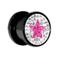 00G Pink Star Ferido Crystal Acrylic Screw Fit Tunnel